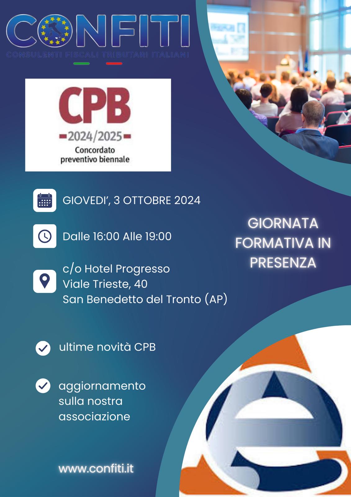 Giornata Formativa: Giovedì 3 Ottobre 2024 – San Benedetto del Tronto (AP)